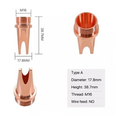 Taille principale 38.7mm du diamètre 17.8mm de bec de soudure de laser d'OIN M16